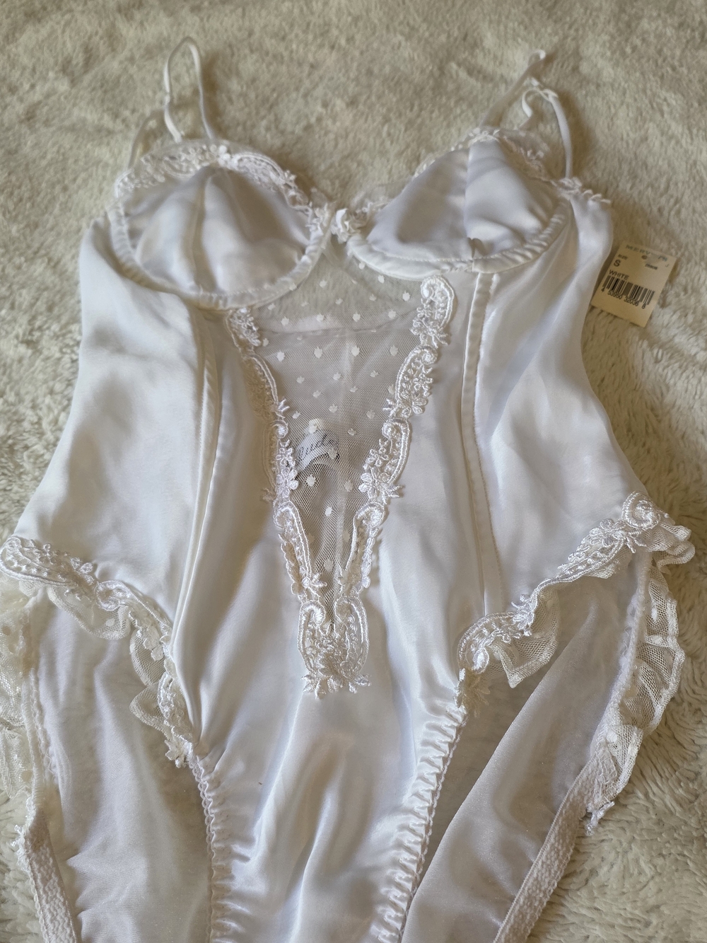 NWT Vintage Interludes White One-Piece Lingerie - Picture 3 of 7